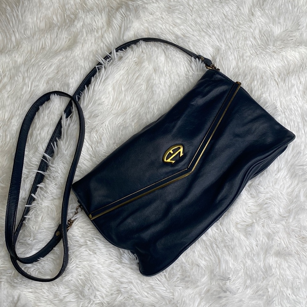 Etienne Aigner | Vintage Genuine Leather Navy blue bag